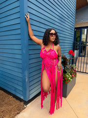 PARADISE FRINGE COVER-UP