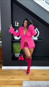 FLAMINGO FUR BLAZER