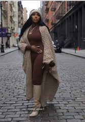 Alyssa Poncho with Head Wrap/ Belt