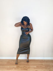 PULL YOUR CARD MIDI DRESSS