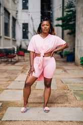 ON CHILL SET SPANDEX SHORTS SET