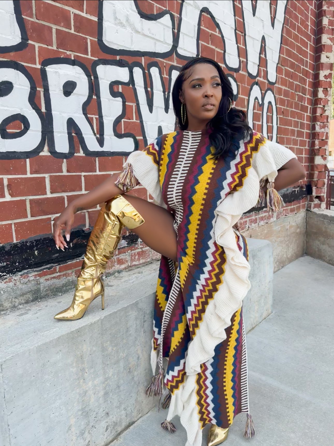 SO FETCH MAXI SWEATER PONCHO