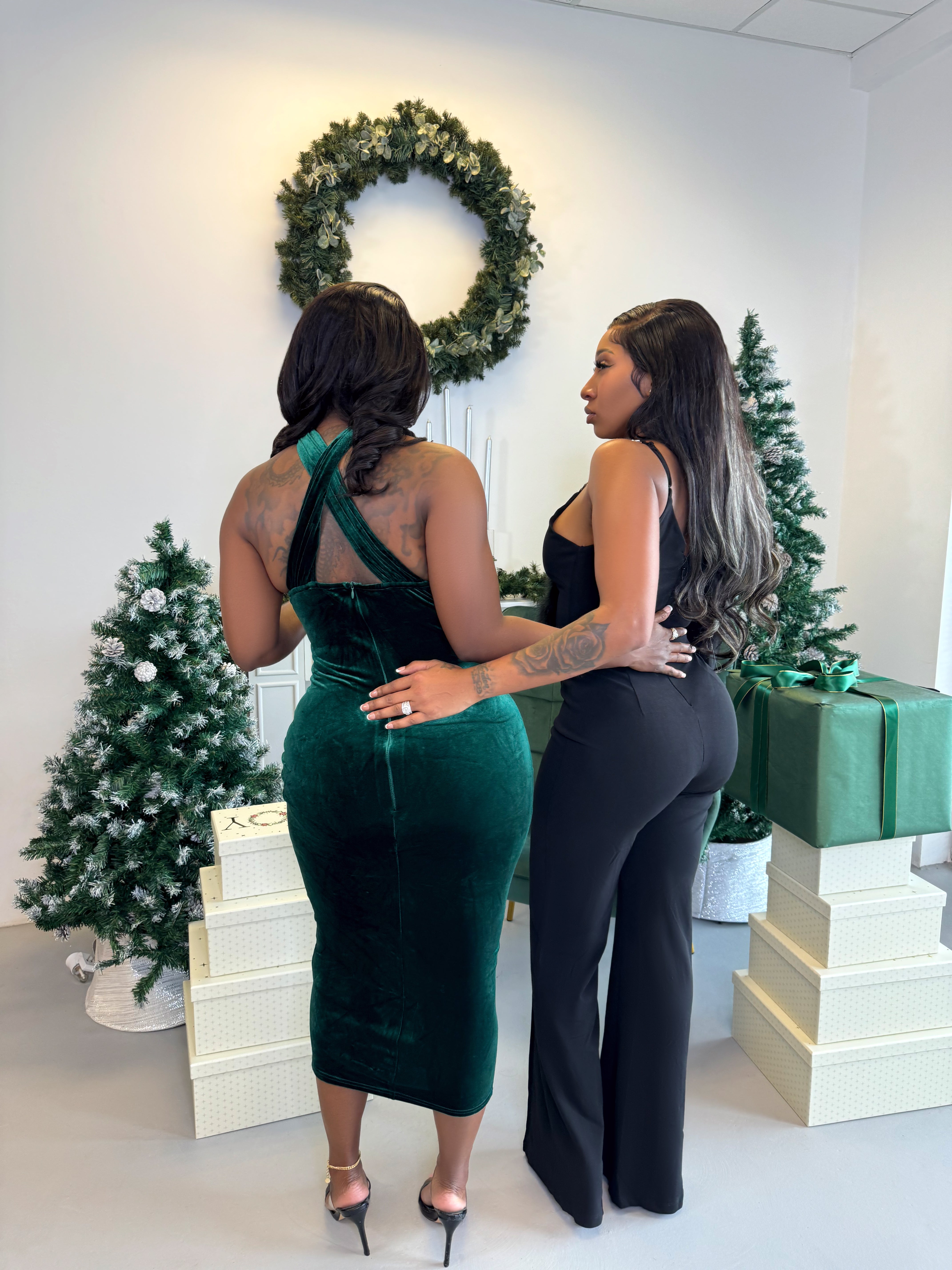 MEAN GREEN VELVET MIDI DRESS Regal Karats MEAN GREEN VELVET MIDI DRESS Regal Karats