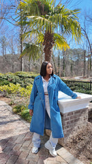 DENIM TRENCH COAT