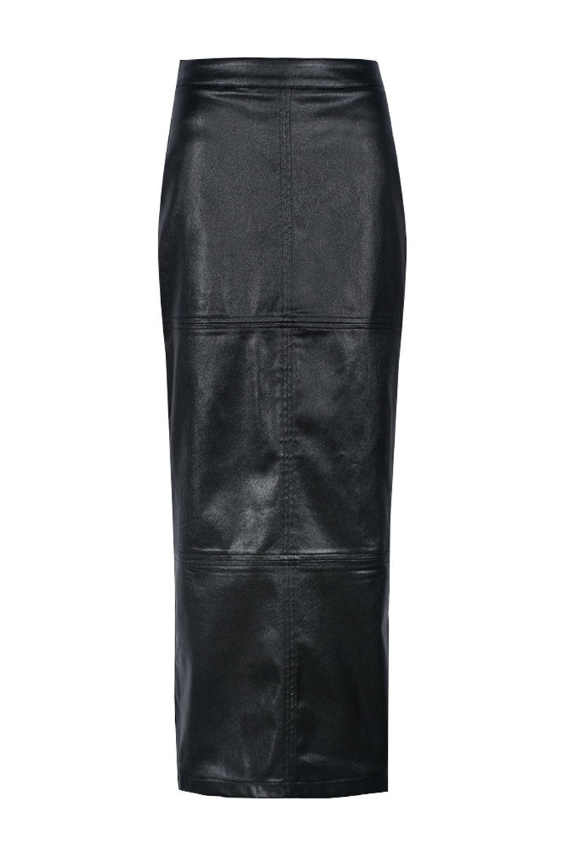 MARI LEATHER MAXI SKIRT