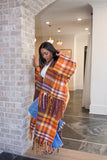 Latte Flannel Poncho