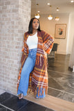 Latte Flannel Poncho