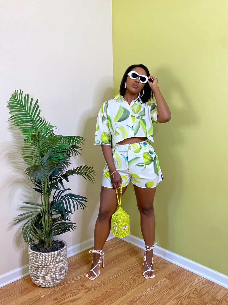 PEAR WITH ME SHORTS SET