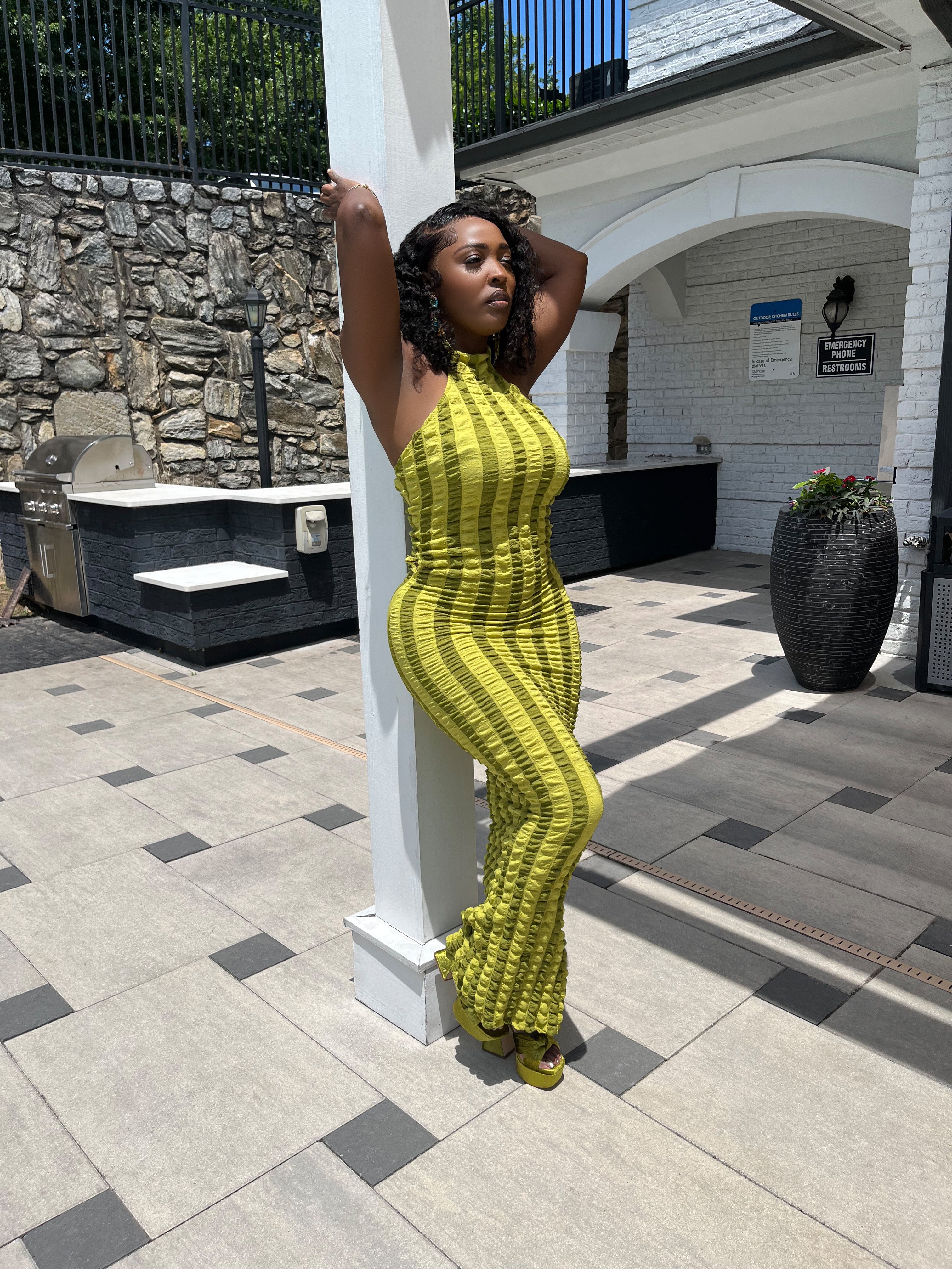 LIME HALTER DRESS Regal Karats LIME HALTER DRESS Regal Karats