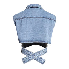 Denim Wrap Vest