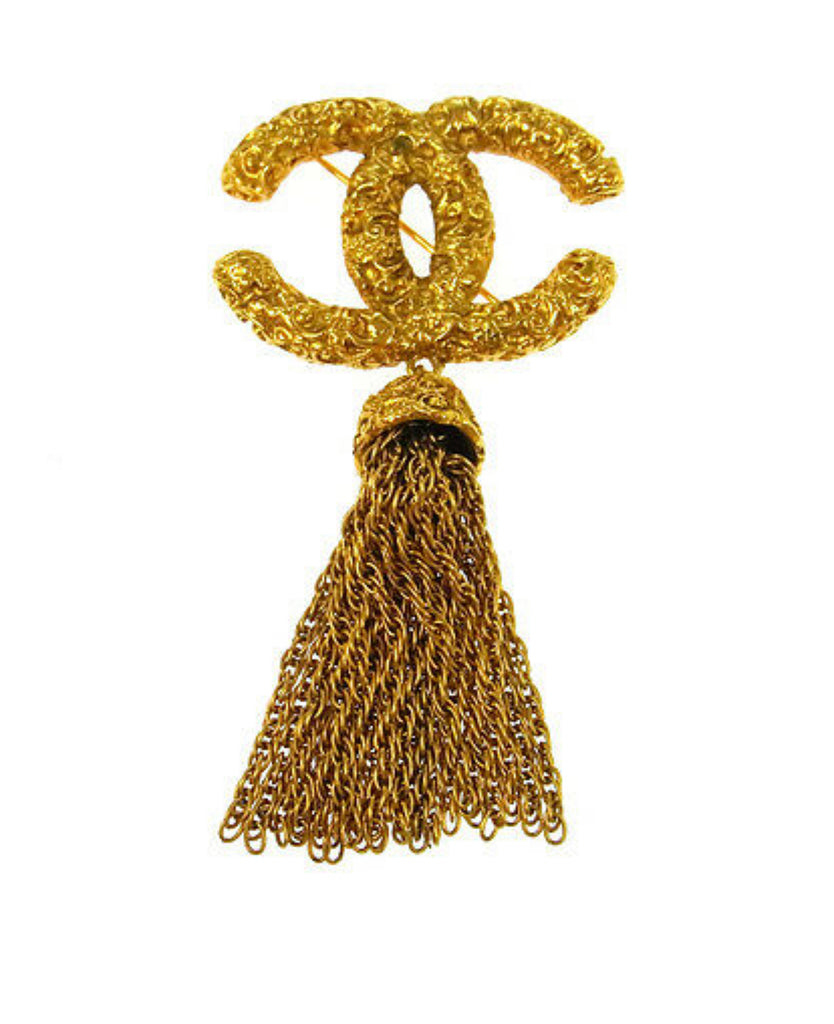 gold chanel brooches for women